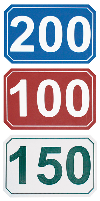 GreenLine Entfernungsmarker, rot (wei&szlig;e Zahlen)