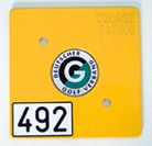 COURSE RATING - Kunststoffplatte, gelb