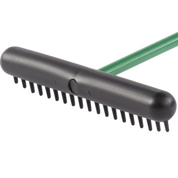 Pattission Pro Rake 43 cm mit grünem Stiel 137 cm