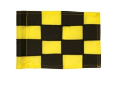 NYLON Flagge KARO gelb/schwarz, TL