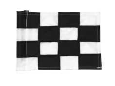 NYLON Flagge KARO schwarz/wei&szlig;, TL
