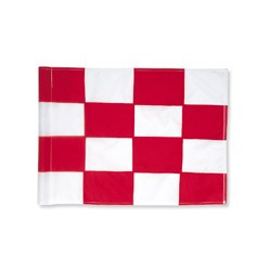 NYLON Flagge KARO wei&szlig;/rot, TL