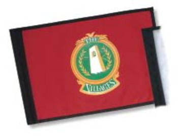 Nylon Flagge  rot, TL mit Rand in schwarz