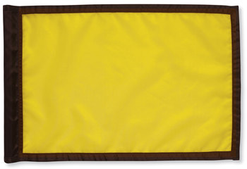 Nylon Flagge gelb, TL mit Rand in schwarz
