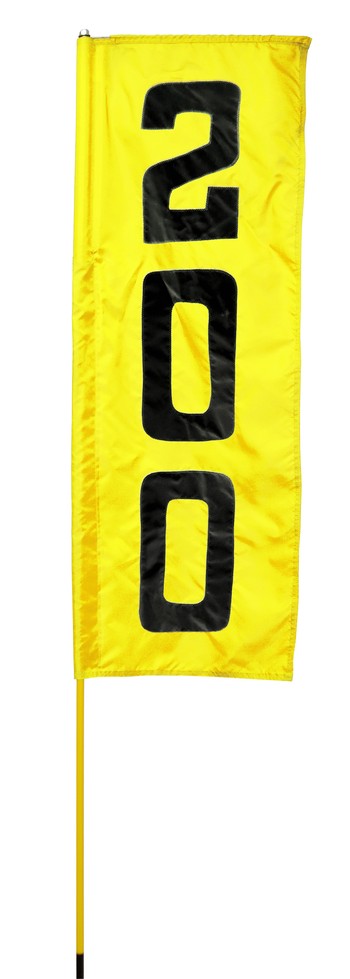 Vertical Range Flag-Yellow/Black-200